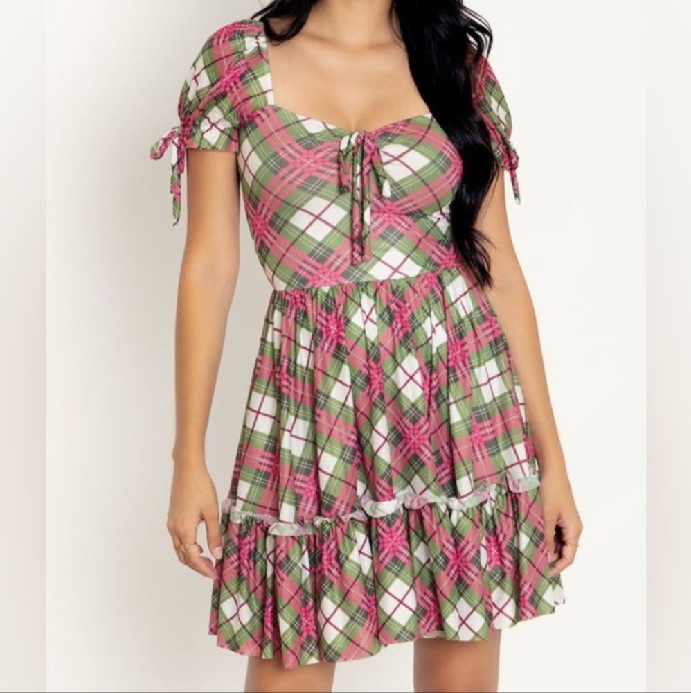Tartan Holly Tea Dress BNWT Size M